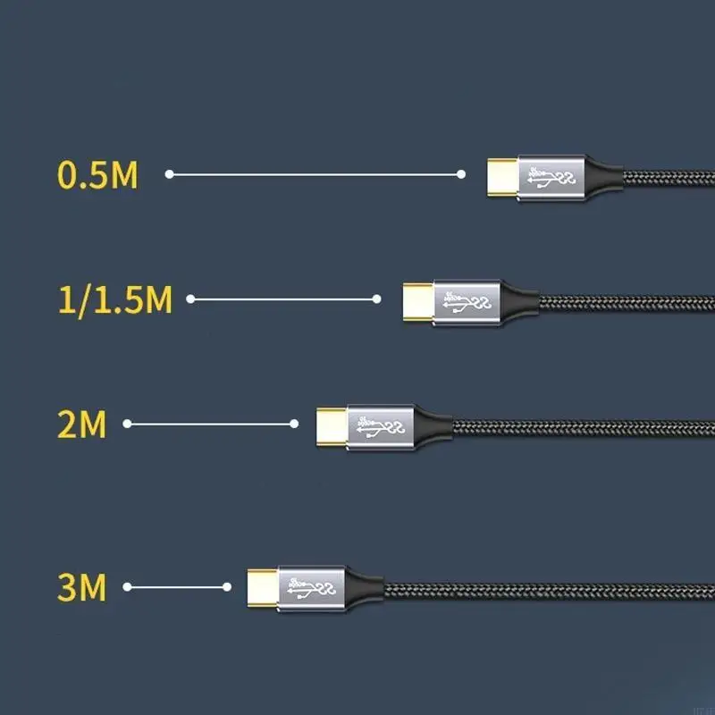 H7JF 100W USB C Type-C 3.1 Gen 2 ذكر إلى كابل تمديد الإناث لجهاز الكمبيوتر المحمول للهاتف المحمول #3