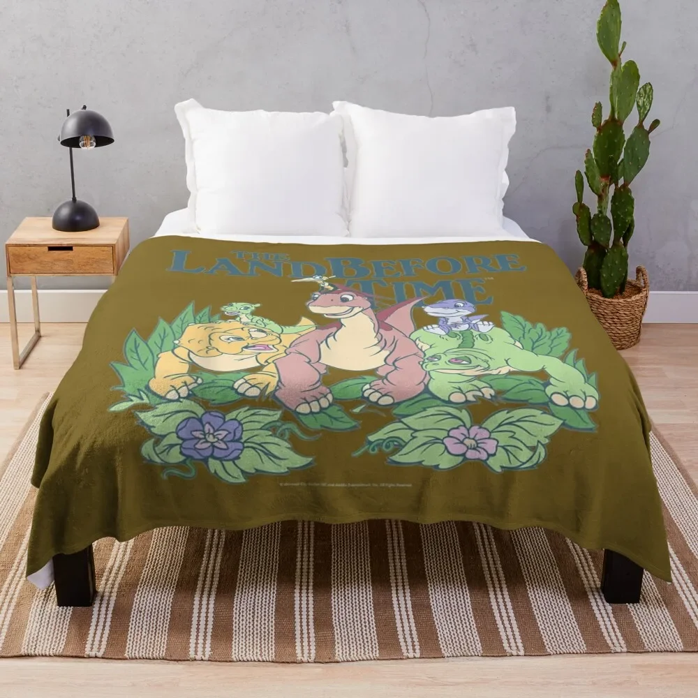 

Land Before Time Pastel Dinosaur Friends Throw Blanket Flannels christmas gifts Blankets