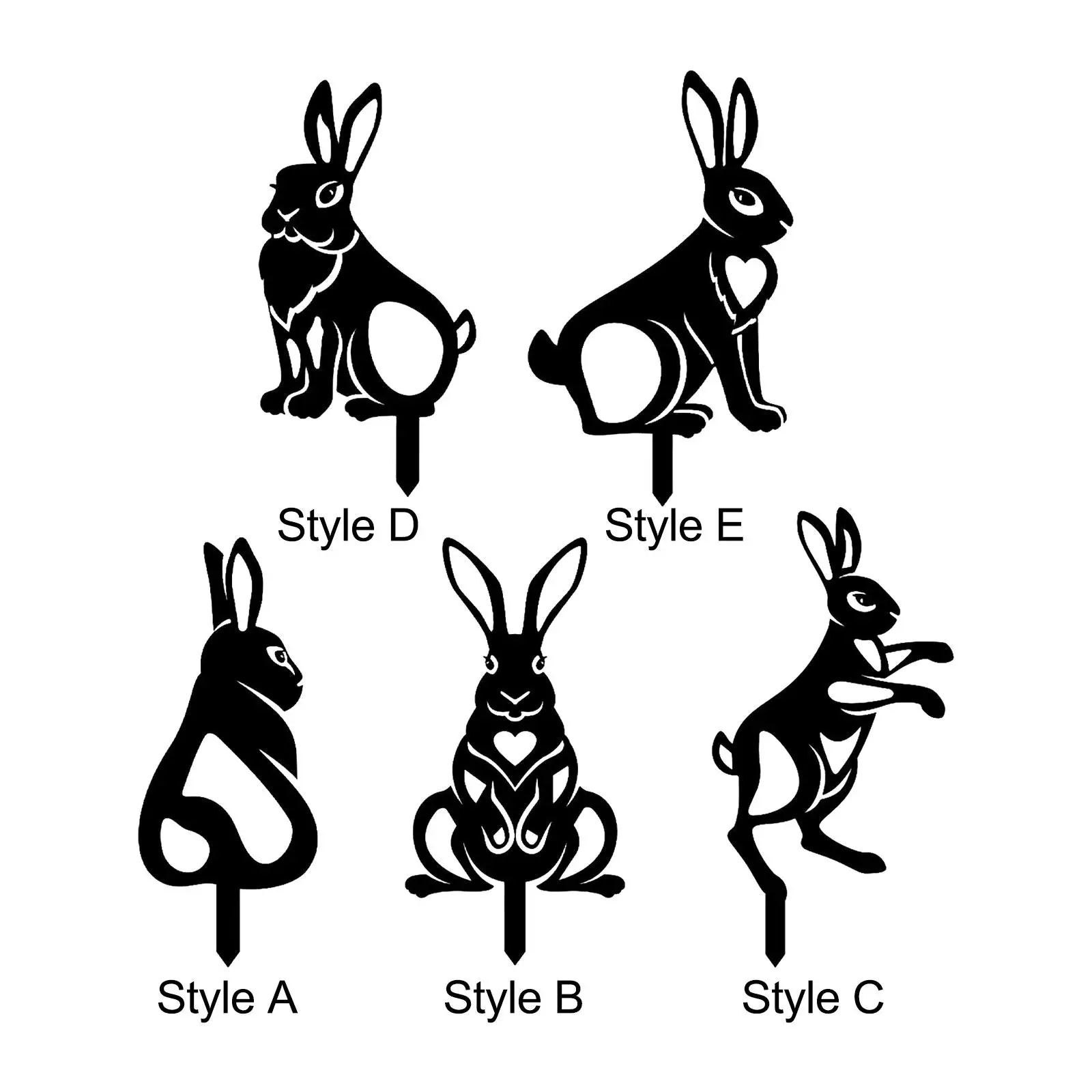 Garden Stakes Statues Decorative Easter Yard Signs for Garden Outside Decor