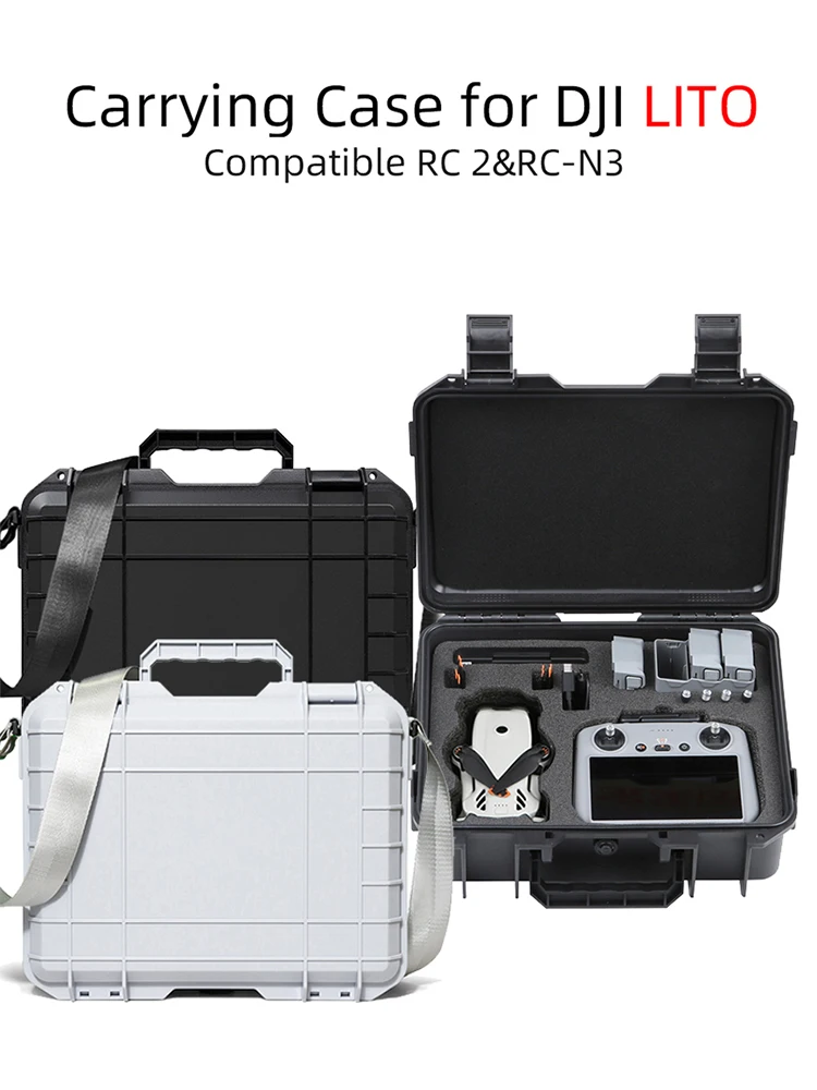 Für DJI LITO 1 X1 Drohne Hartschalen-Aufbewahrungskoffer Tragbare Transportbox für RC 2 RC N3 Controller Schutzhülle Zubehör
