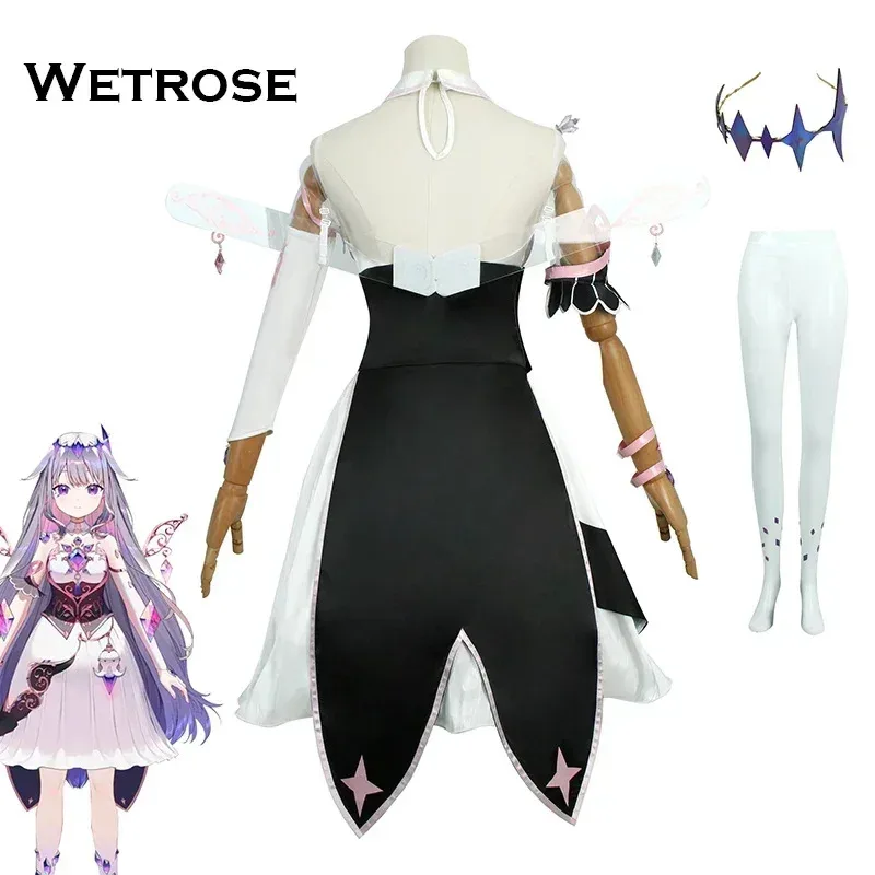 【Wetrose】متوفر في المخزون Koseki Bijou Biboo أزياء تنكرية Hololive EN 3rd Generation Advent Holo مجموعة كاملة من شعر مستعار Halloween Holo Vtuber