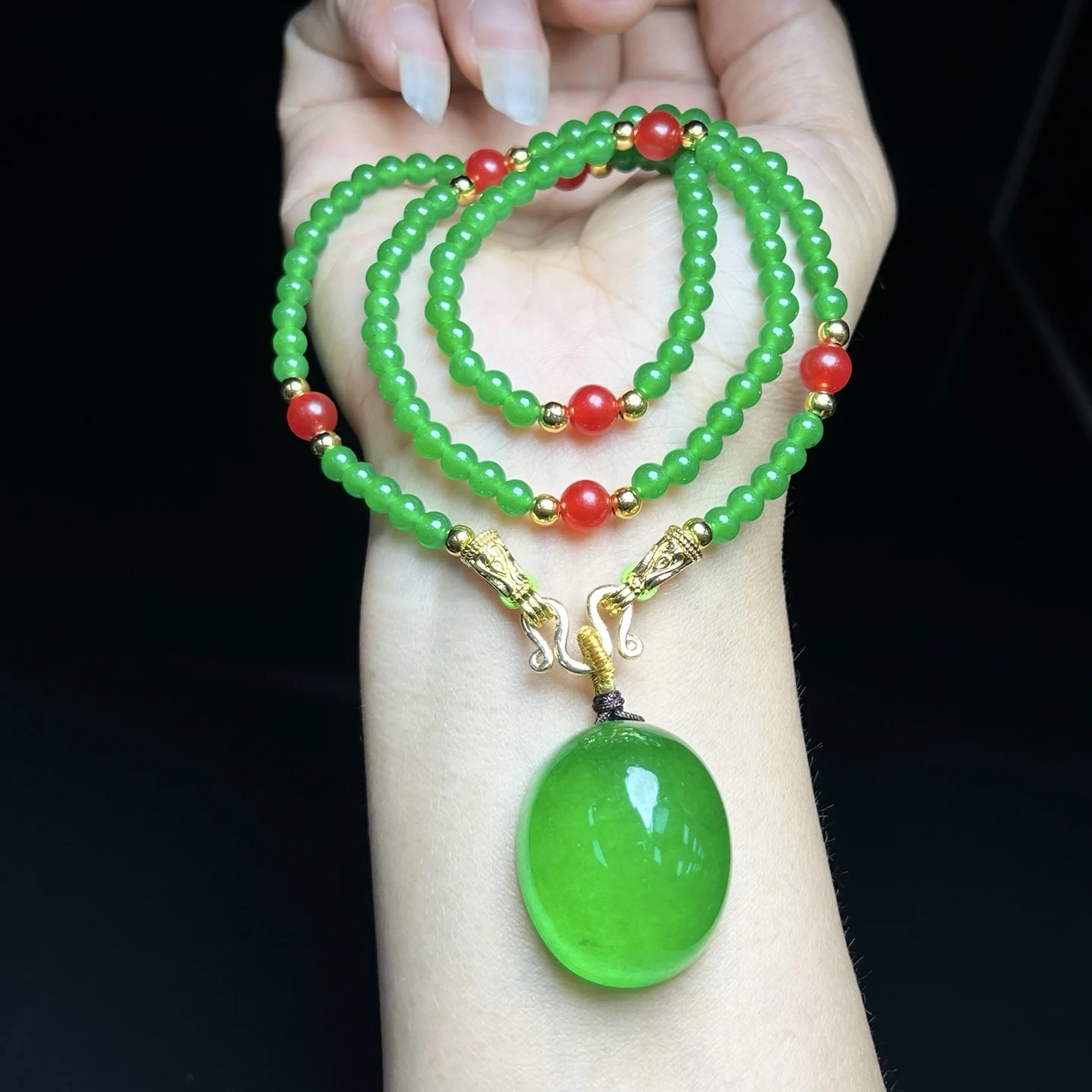 Real Natural high Ice  Jade Jadeite Carved Pendant&Necklaces