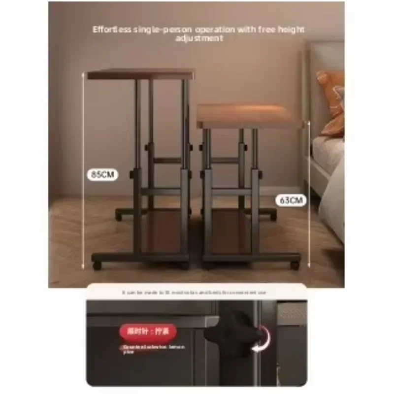Movable Bedside Table Adjustable Height Desk Dorm Office Student Home Computer Student Writing Desk Office Furniture Study Desk
