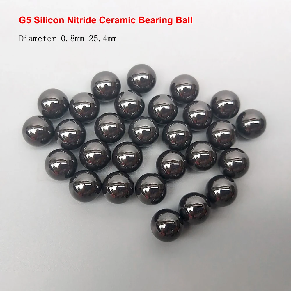 Diameter 0.8mm-25.4mm Si3N4 Silicon Nitride Ceramic Bearing Ball G5 Precision Bearing Roller Beads