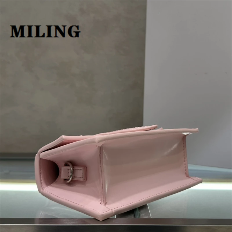 Fashion Cowhide Mini Tote Bag Ladies Luxury Design Messenger Handbags Female Single Shoulder Strap Crossbody Bag Square Satchel