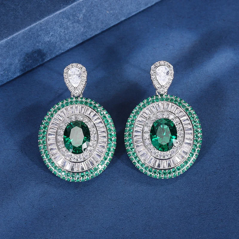 Vintage Emerald Crystal Round Pendant Necklace Adjustable Ring Choker Charms for Fine Jewelry Making New Spring Products Gift