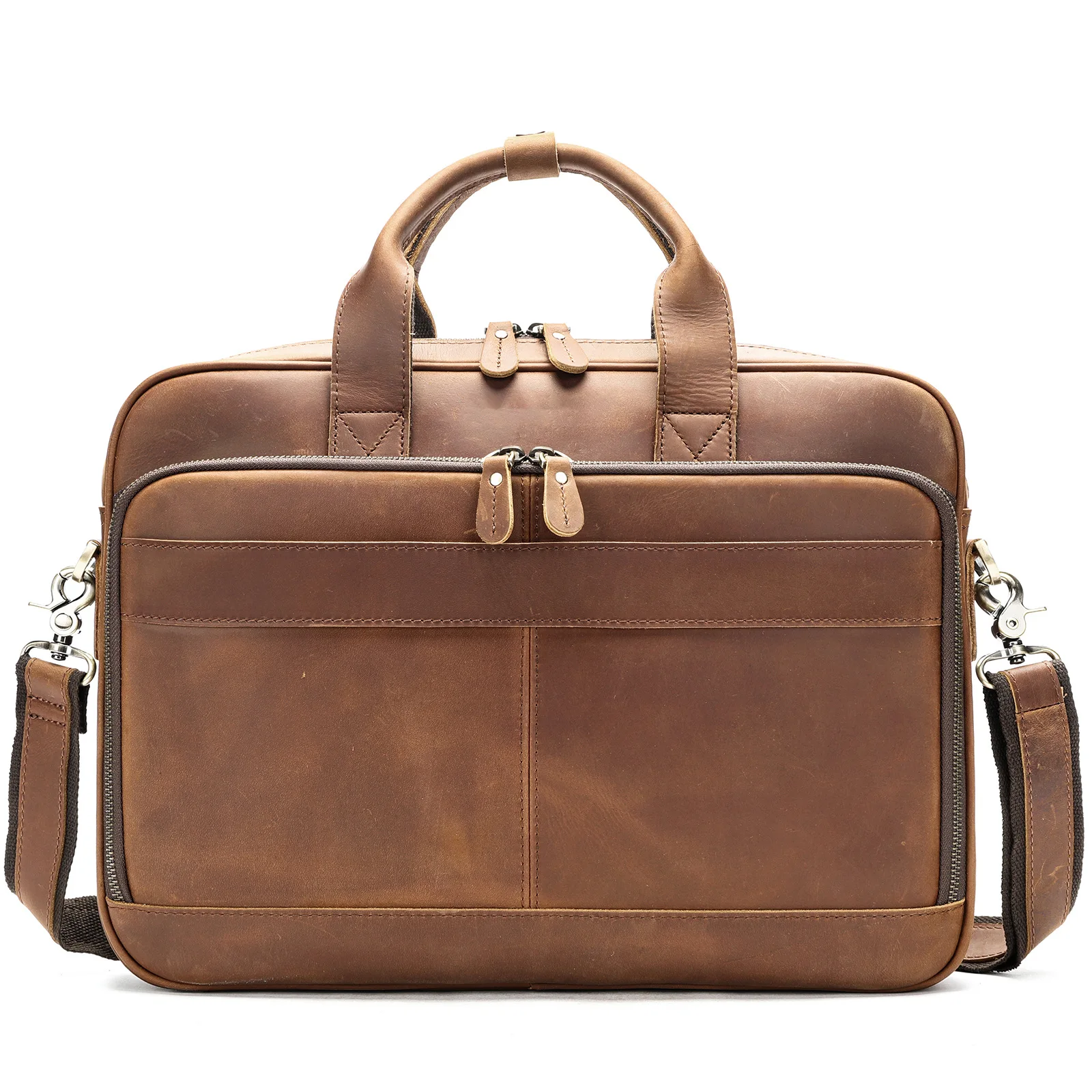 Men's Leather Bag Office Messenger Briefcase Man Genuine Leather 15.6"Laptop Bags Male Handbags Crossbody 14 Computer Bag