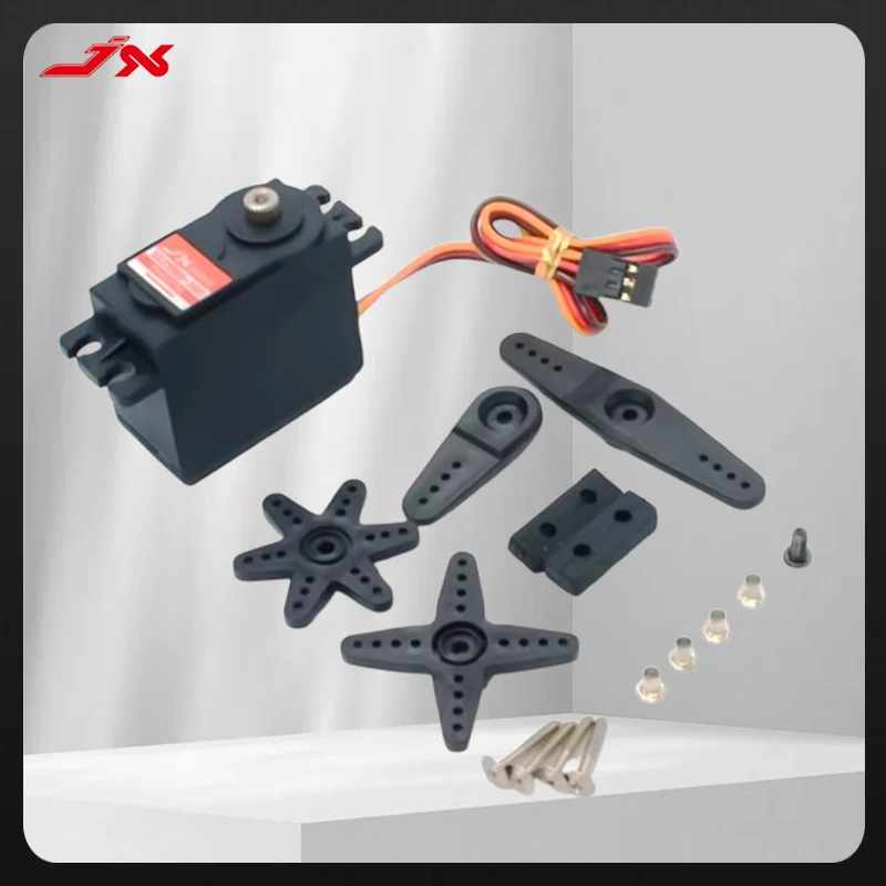 

JX Servo PDI-5521MG 4,8-6 В 20 кг Высокоточный цифровой стандартный сервопривод с металлической шестерней 180 градусов для радиоуправляемого автомобиля, вертолета, лодки, самолета