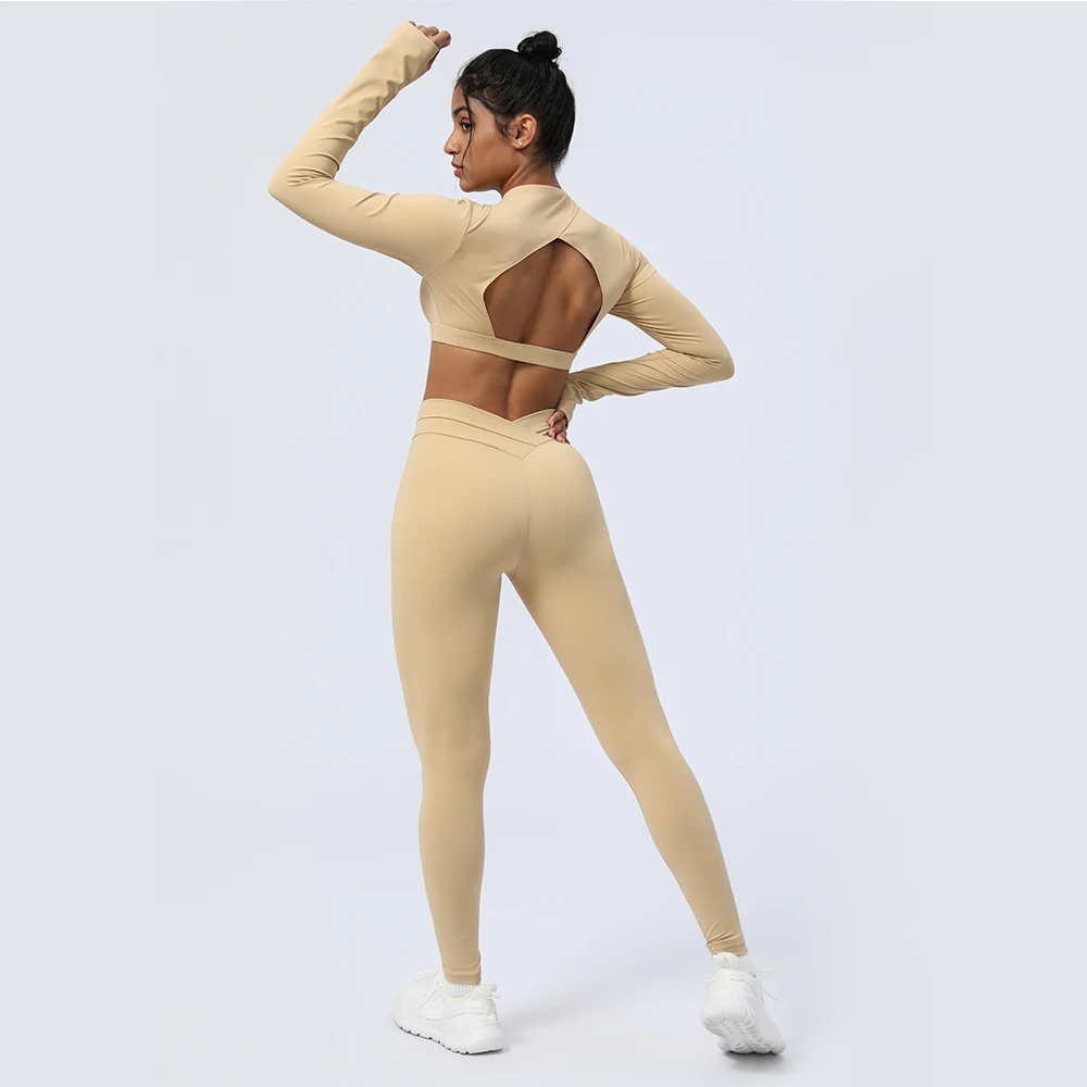 Women Yoga Leggings Cross Waist Elacsti Fitness Pants Lifting Buttocks Running Training Sport Tights