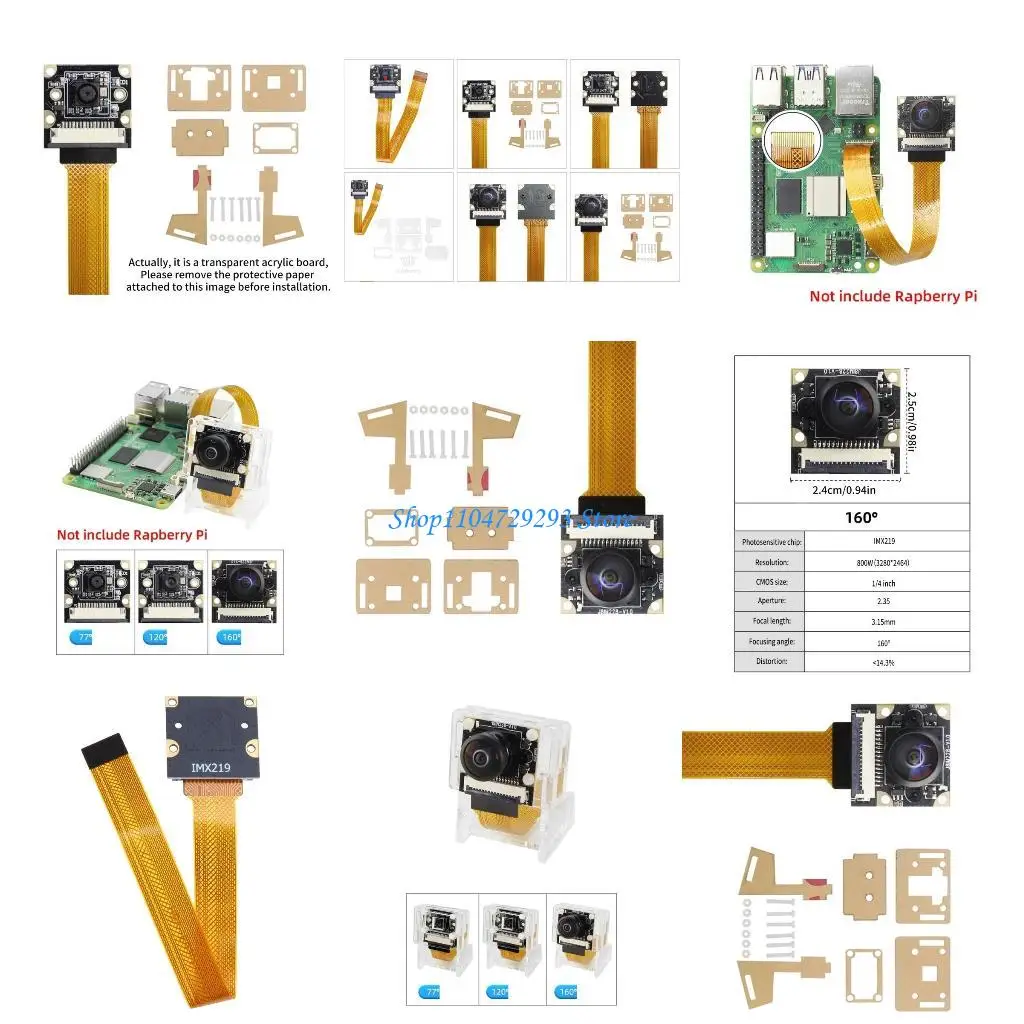

Y2GD Compact 8MP Camera Module for RPI5 Camera Video IMX219 Chip 8MP High Resolution