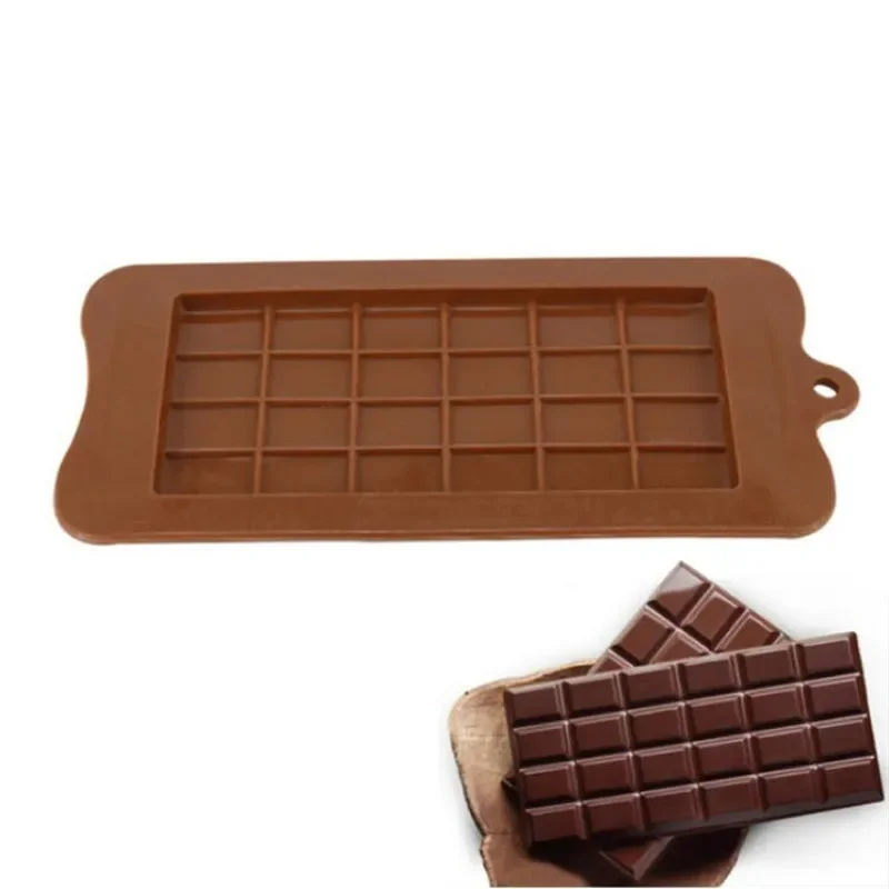 24Cavity Silicone Chocolate Molds Cake Bakeware Kitchen Baking Tools Candy Maker Sugar Mould Bar Block Ice Tray Cake Accessories