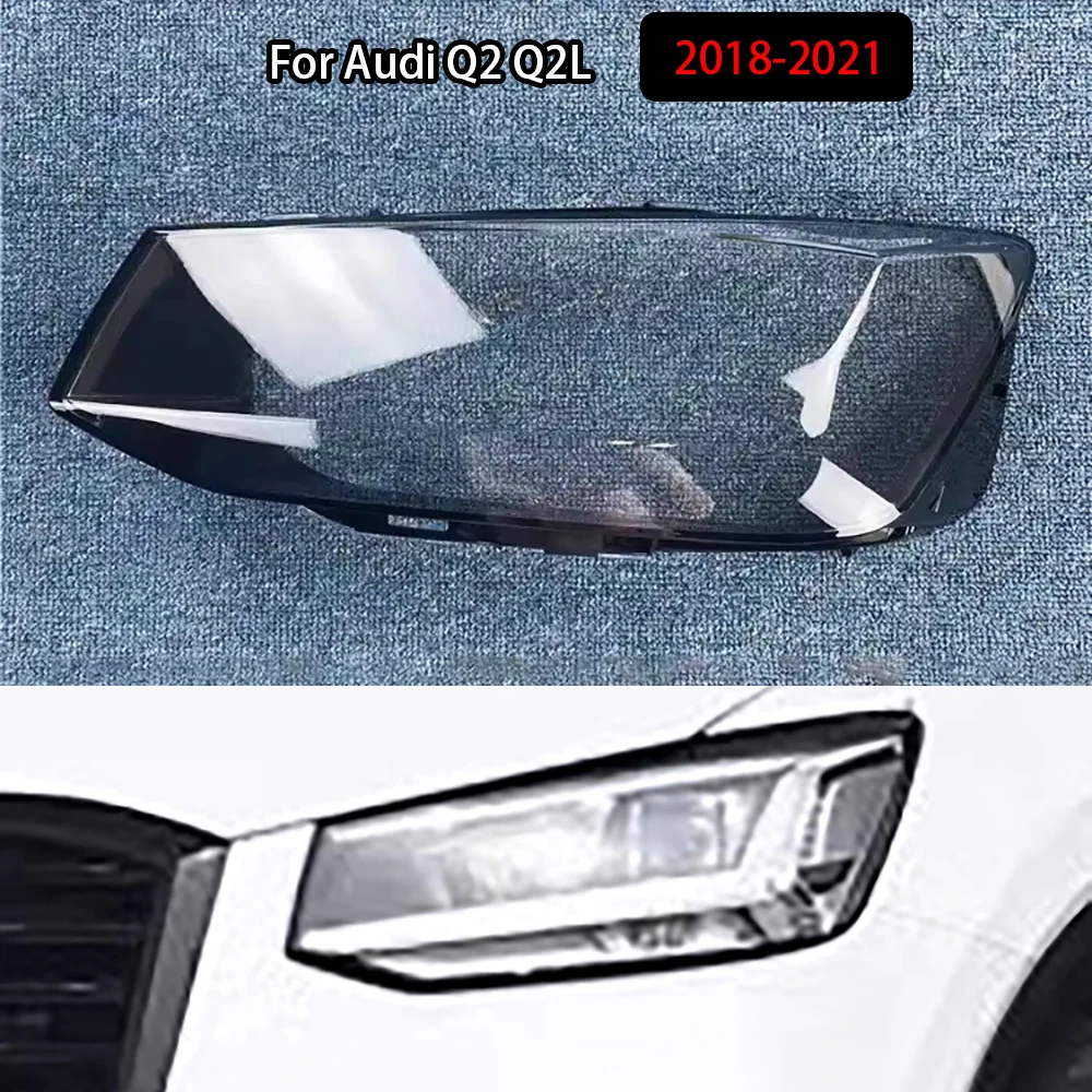 

For Audi Q2 Q2L 2018-2021 Transparent Headlight Cover Lampshade Headlamp Lamp Shell Plexiglass Replace Original Lens