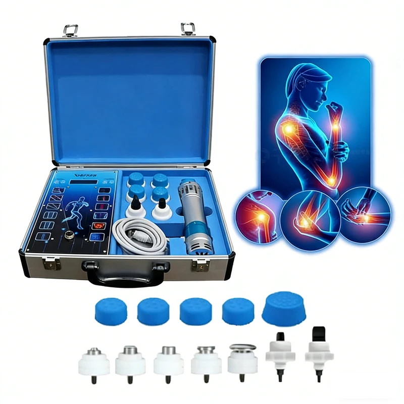 

Shockwave Therapy Machine Touch Screen Extracorporeal Shock Wave Physiotherapy 7 Head ED Treatment Pain Relief Body Massager