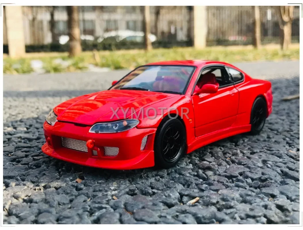 

Модель литая гоночного автомобиля Welly 1/24 для Nissan Silvia S15, подарок, красные игрушки, подарки, хобби, демонстрационные украшения, коллекция