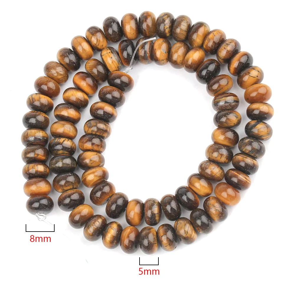 5x8mm Natural Rondelle Stone Beads Agates Quartz Bead Spacer Abacus Loose Gems Beads for Jewelry Making DIY Handmade Accessories