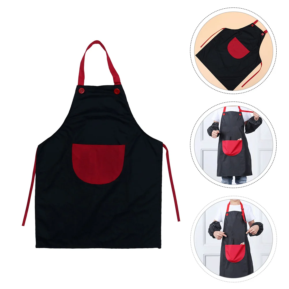 Painting Apron Baby Bibs for Children Waterproof Mandil Artist Kids Kitchen Aprons Drawstring