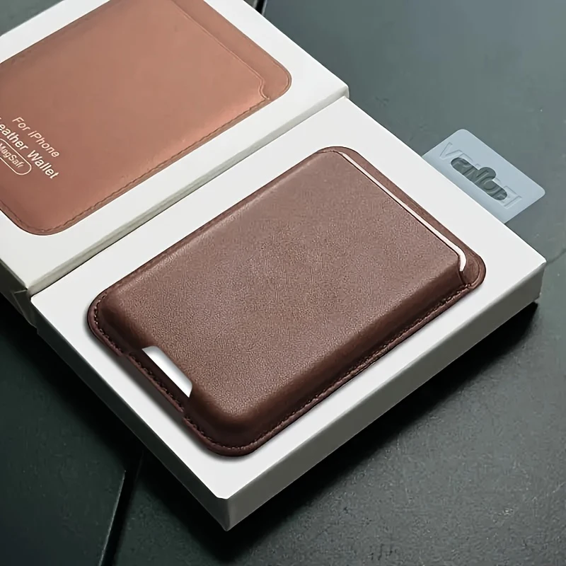 Luxuriöser PU-Magnetkartenhalter für iPhone 17, 16, 15, 14, 13, 12 Pro Max, Handyhülle, magnetischer Kartensteckplatz, Brieftasche, Handyhülle, praktische Abdeckung