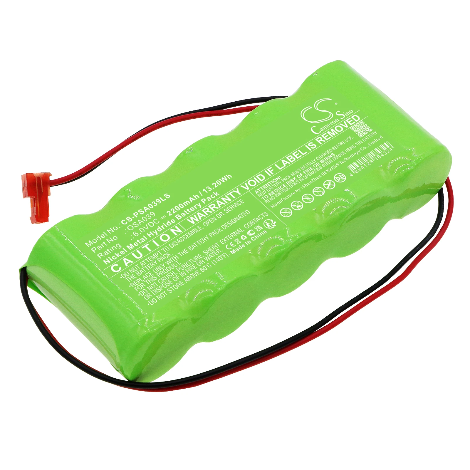 CS Replacement Battery For PowerSonic A13146-10 OSA039 2200mAh / 13.20Wh Equipment, Survey, Test Charger