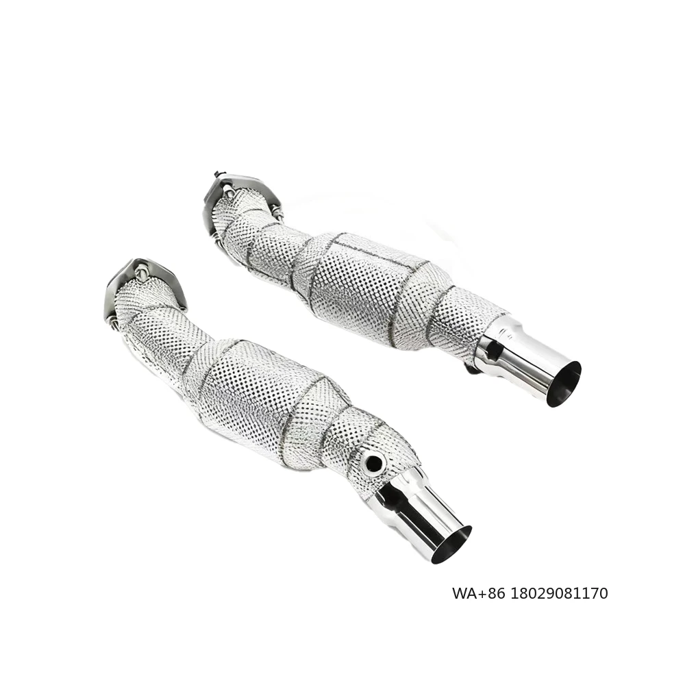 أنبوب عادم أنبوب سفلي من الفولاذ المقاوم للصدأ لـ F430 4.3 2005-2009 Catless لـ Errari F430 #5