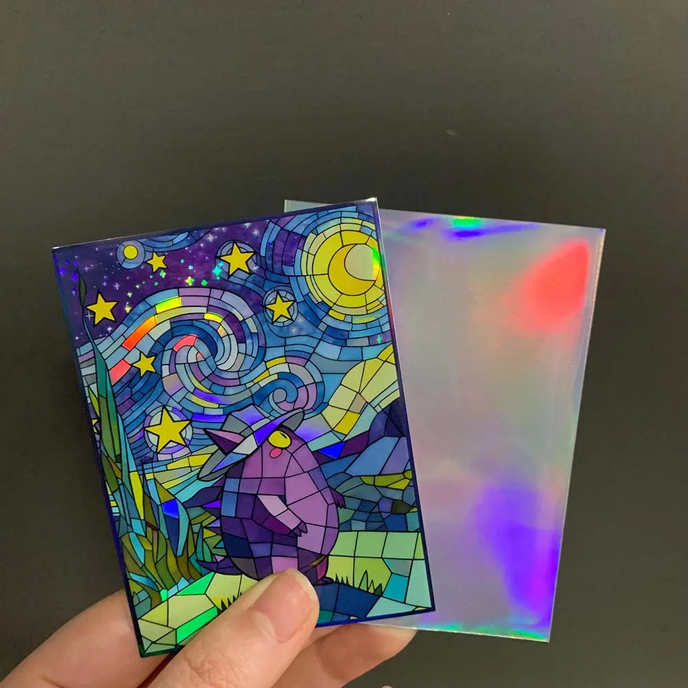 ซองใส่การ์ดโฮโลแกรมลายเกนการ์ PKM ขนาด 66x91 มม. 60 ชิ้น ขนาดมาตรฐาน สำหรับการ์ดเกม MTG/PTCG ของขวัญ