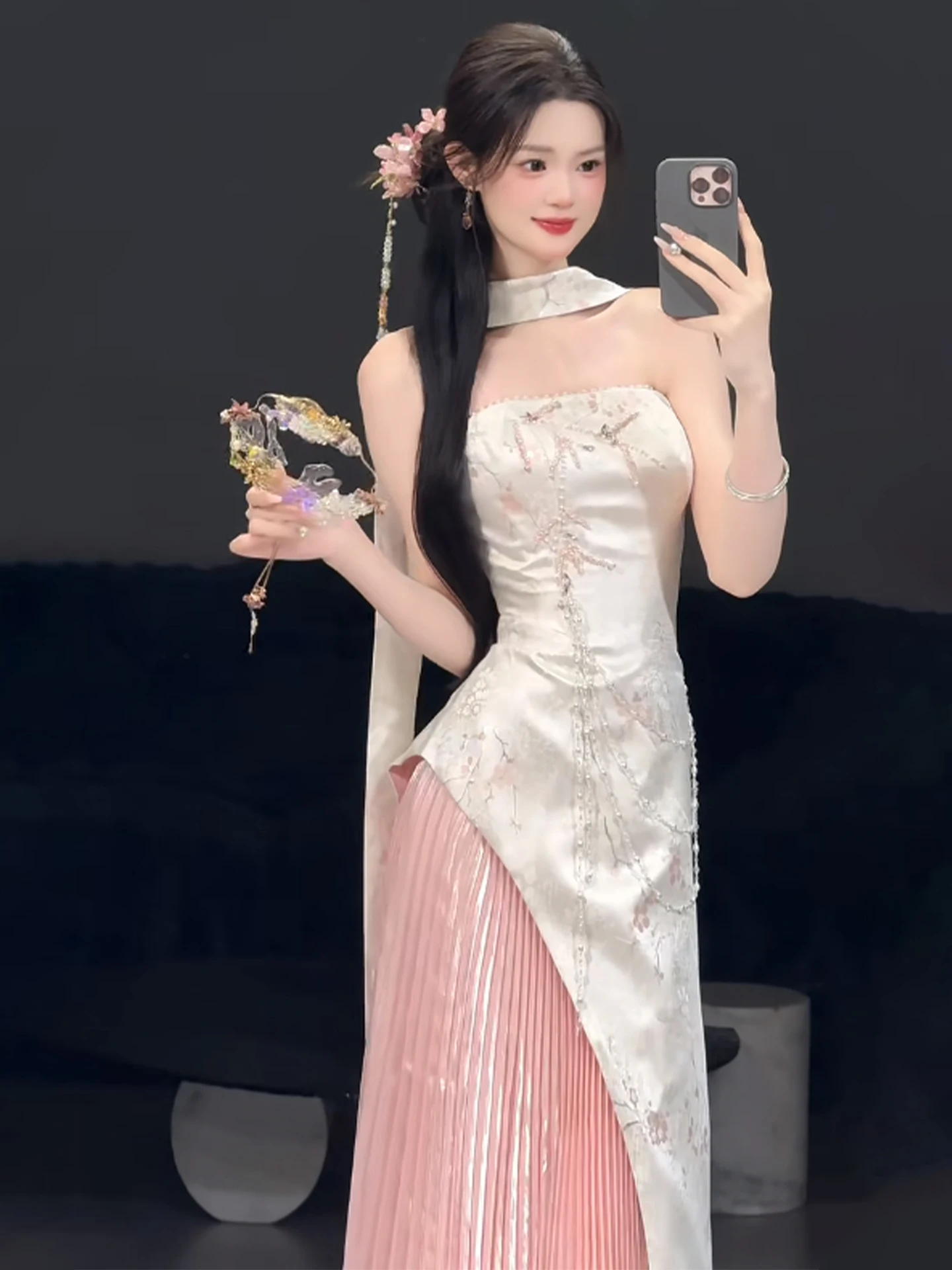 

New Chinese Style Morning Robe Women's 2026 New High-End Sensation Strapless Bride Engagement Wedding Dress Luxury Marriage C...