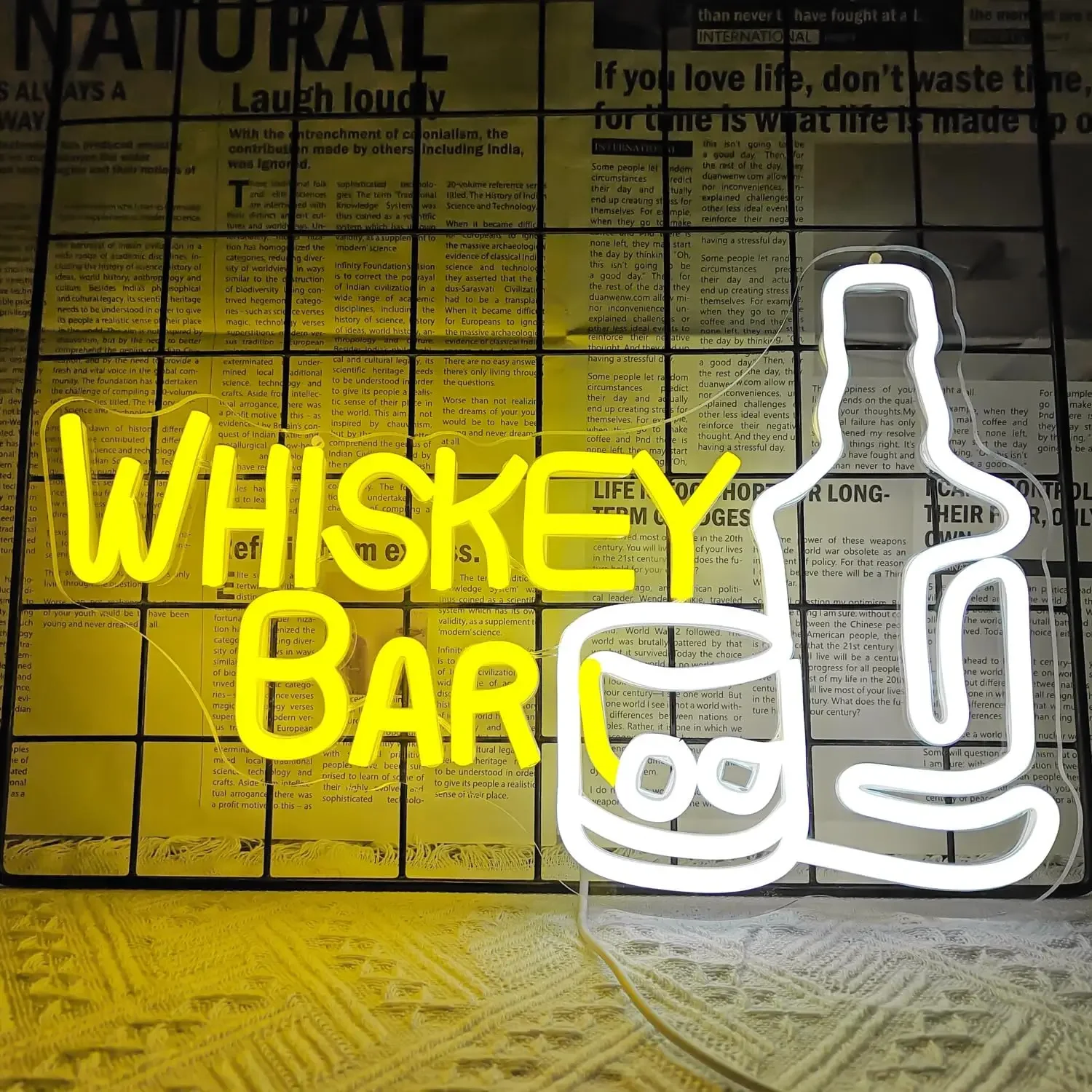 ウイスキーバー-ネオンライトサイン-usb調光式-ledネオンサイン-ウイスキーバー-ウイスキーバー-クラブバー-マンケーブ-パーティーギフト-壁飾り