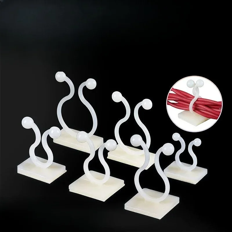white Self-Adhesive Fixed Buckle Hook Fastener Tied Fixture Vine Buckle Hook garden plant Wall Climbing Vine Clips