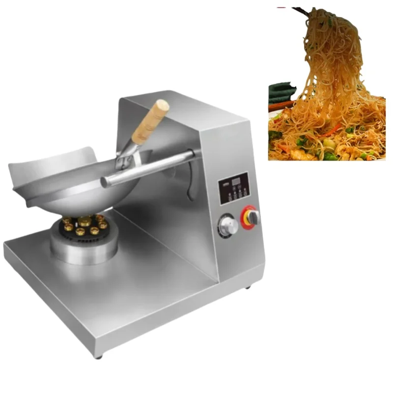 Smart High-Tech Automatic Cooking Pot Machine Gas/Electric Stainless Steel Non-Stick Intelligent Rice Stir Fry Maker