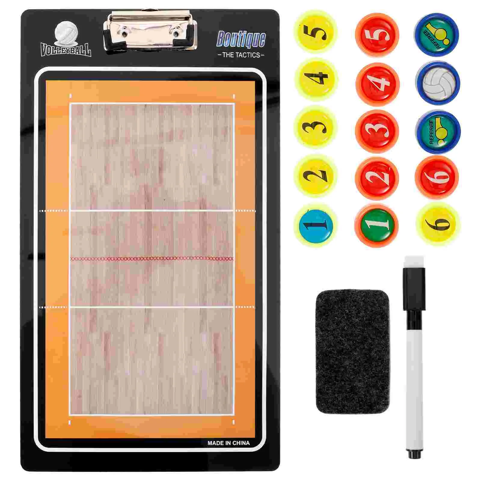 

Magnetic Tactics Board PVC Volleyball Clipboard Portable Small Light Design Complete Court Reusable Writing