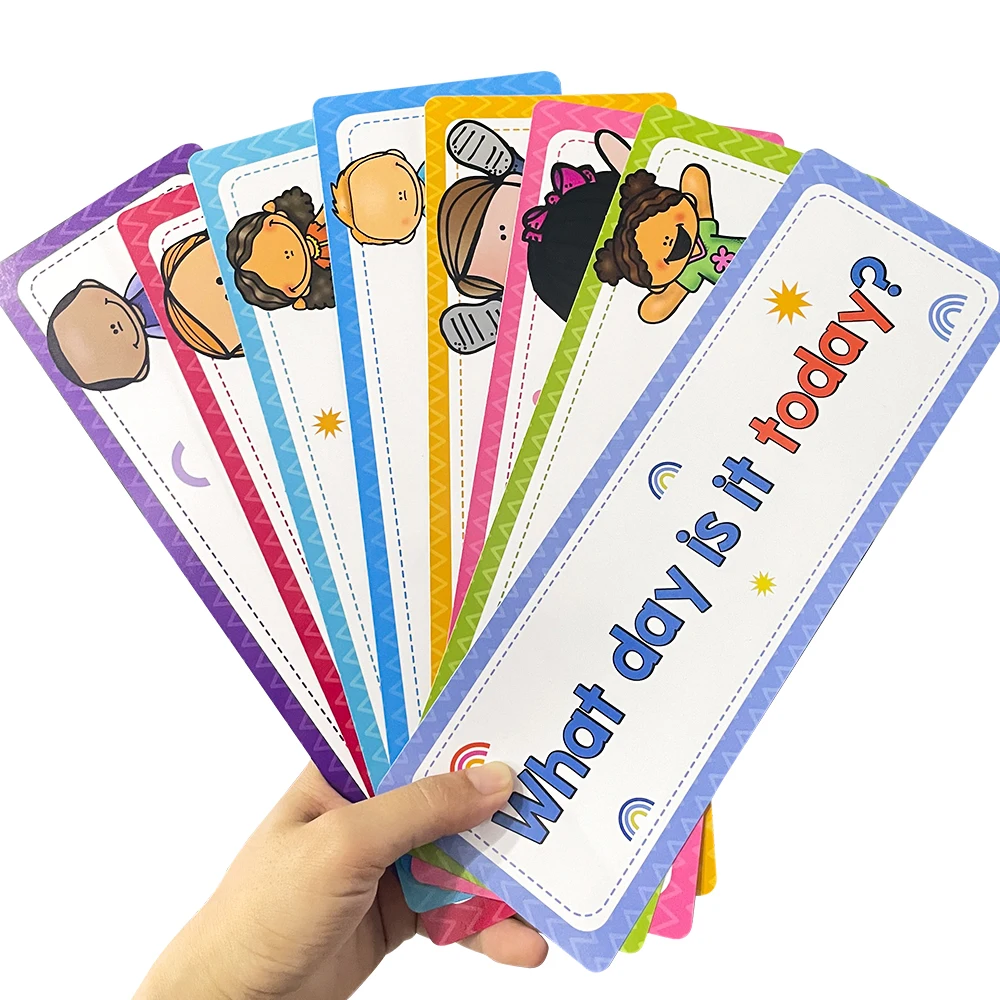 Day of The Week Learning Flashcards Teaching Aids Kids Homeschool Supplies English Cards Classroom Decoration Children Toys