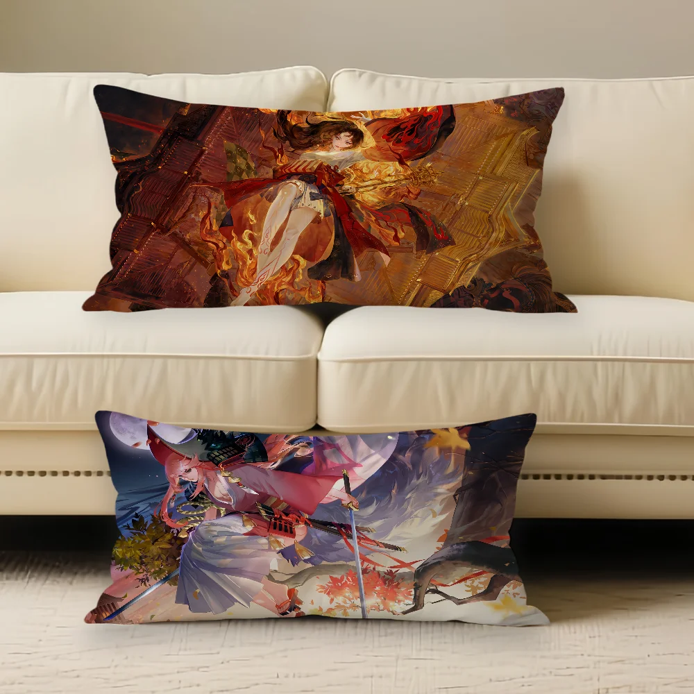 

Game Onmyoji Pillow Case Suitable For All Seasons Home Decoration Cushion Cover Suitable For Livingroom Bedroom Sofa