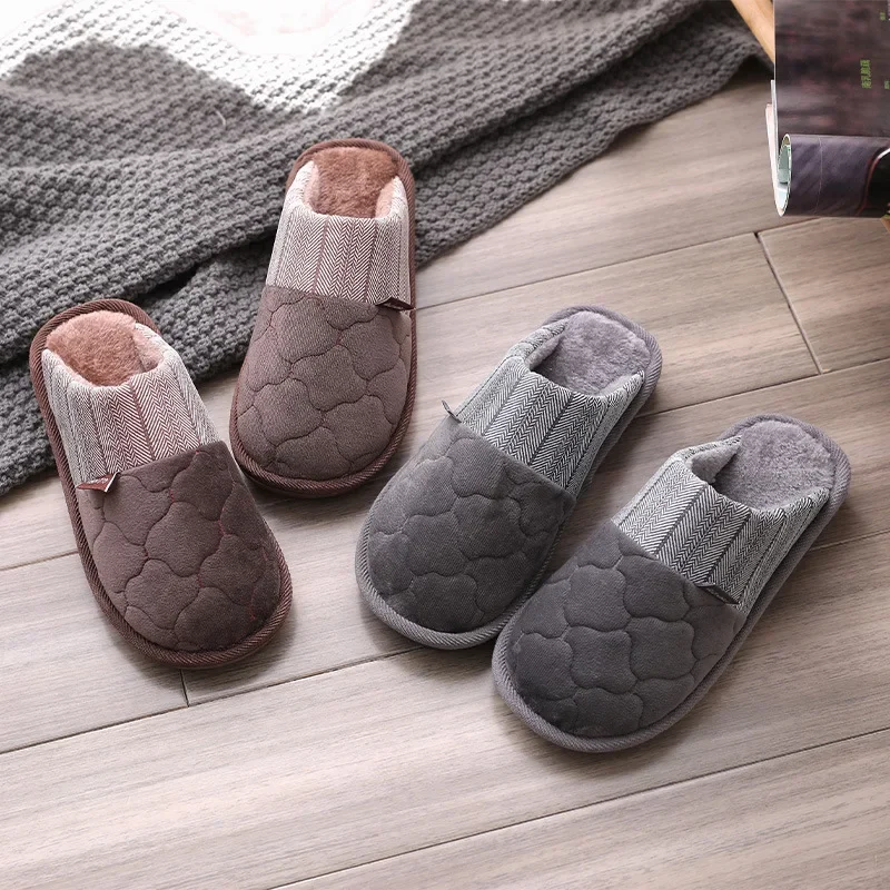 Size 46 47 48 49 50 Plus Size Men Autumn Winter Wind Slippers Extra Size Home Shoes  Warm Big Code Cotton Slippers Keep Warm