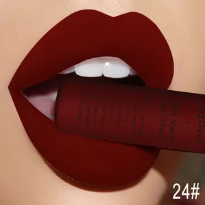 Qibest-batom flüssige sexy samt flüssigkeit für Frauen, nackte rote, wasserdichte, dauerhafte Lippenbekenntnisse, Schönheits-Make-up 10 neue Lippenverkäufe - №6