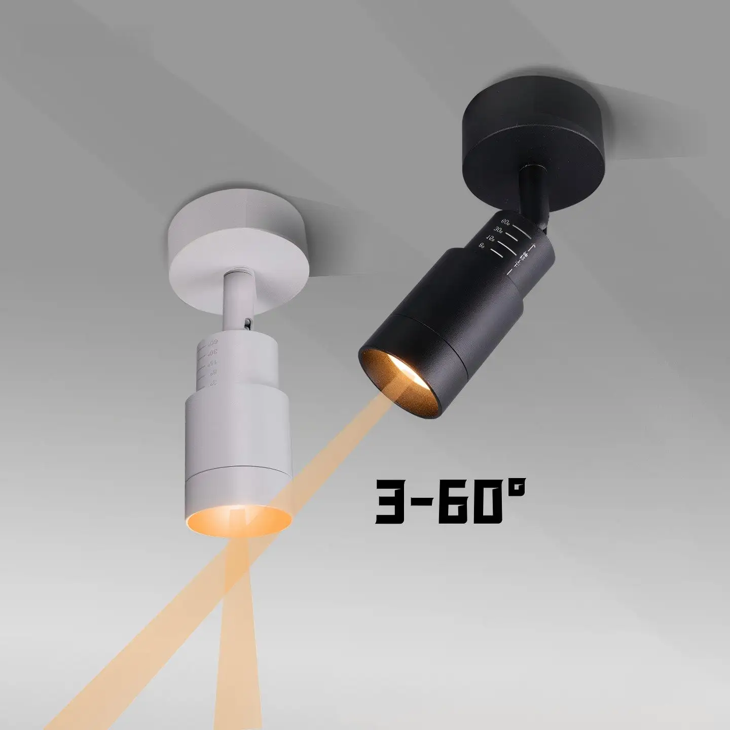 3-60 Degree Adjustable Angle Beam Led Spotlight Zoom  Focus Spot Light Mini Small Surface Mounted Ceiling Lamp Atmosphere Foco