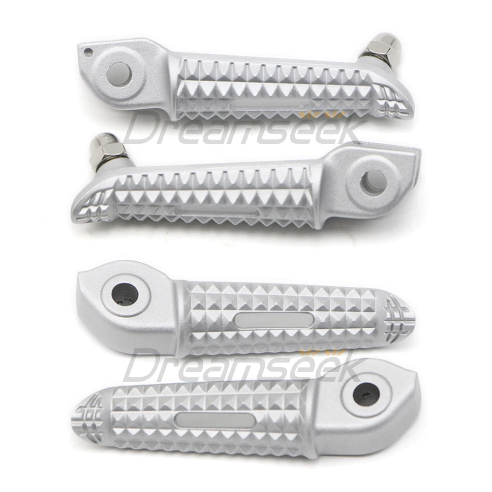 

Front Rear Footpegs Foot Pedals for Triumph Trident 660 2021+ Motorcycle Driver Passenger Foot Rests Aluminum Silver Accessories