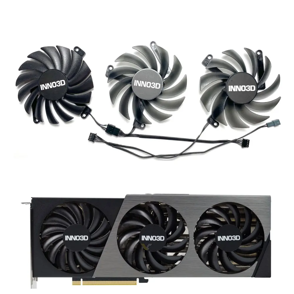 New 3PCS 85MM CF-12910S CF-12915S INNO3D RTX4070 GPU fan For INNO3D RTX4070 4070ti X3 OC Graphics Card Replacement Fan