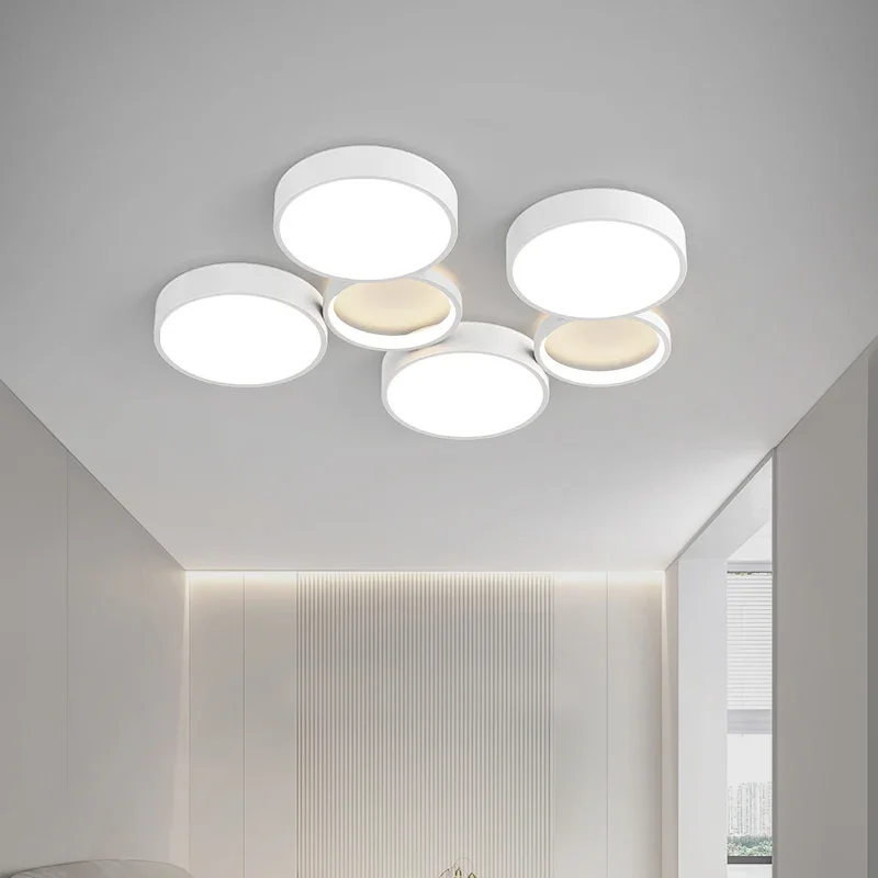 Imagem -02 - Led Minimalista Smart Ceiling Lights Modern Circles Combination Lighting Home Decor Fixtures Living Room And Bedroom