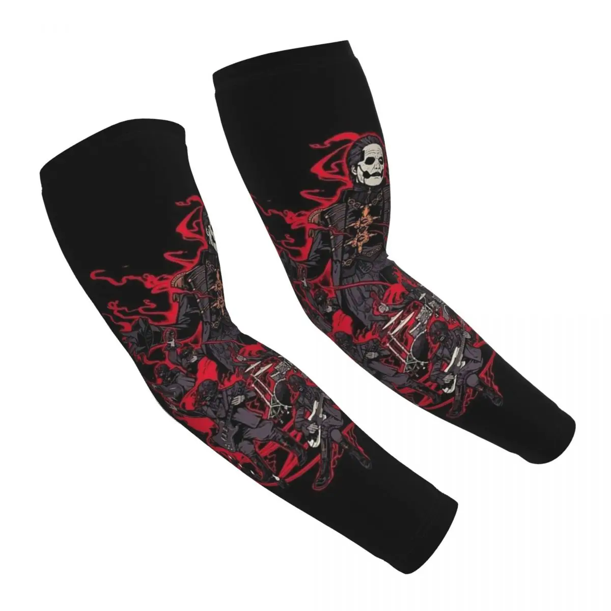 

Tobias Forge Ghost Arm Sleeves Мужчины Женщины Защита от солнца и ультрафиолета Татуировки Cover Up Спортивное охлаждение Велоспорт