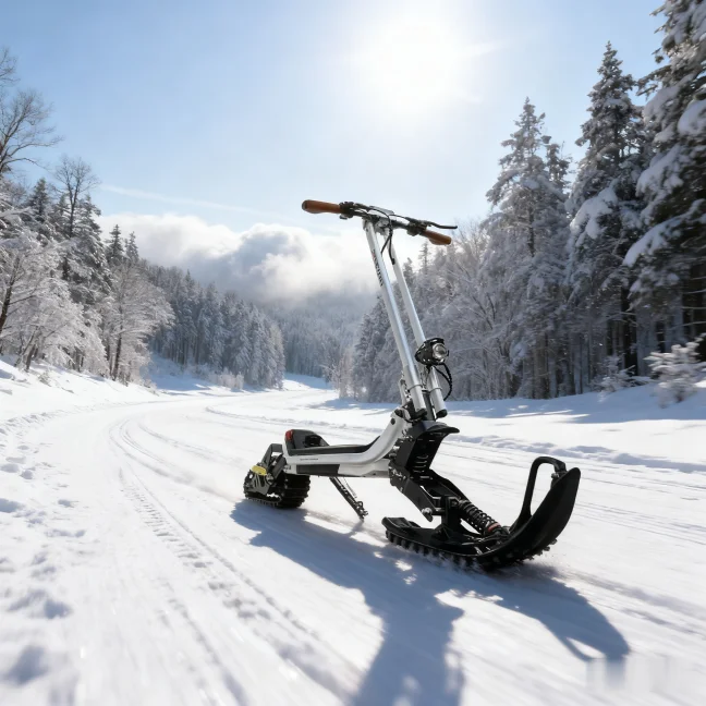 

Wholesale Best-Selling Snow Foldable Electric Scooter Removable Wheels Brushless Motor 1500W 50km Range for Winter Riding