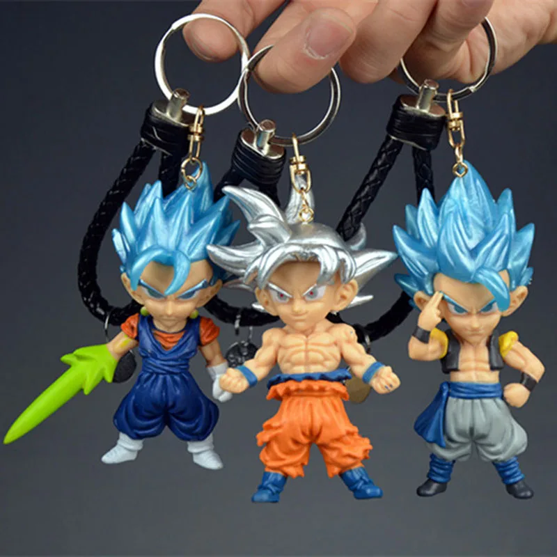 

Anime Dragon Ball Cartoon Figure Keychain Son Goku Vegeta Cell Doll PVC Action Model Bag Pendant Decor Toy Kids Gifts