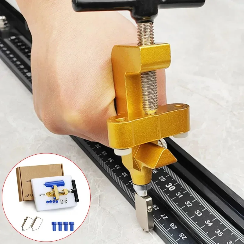 2 in 1 유리 절단기 키트 수공구 유리 세라믹 타일 커터 나이프 휠 수동 타일 절단 도구