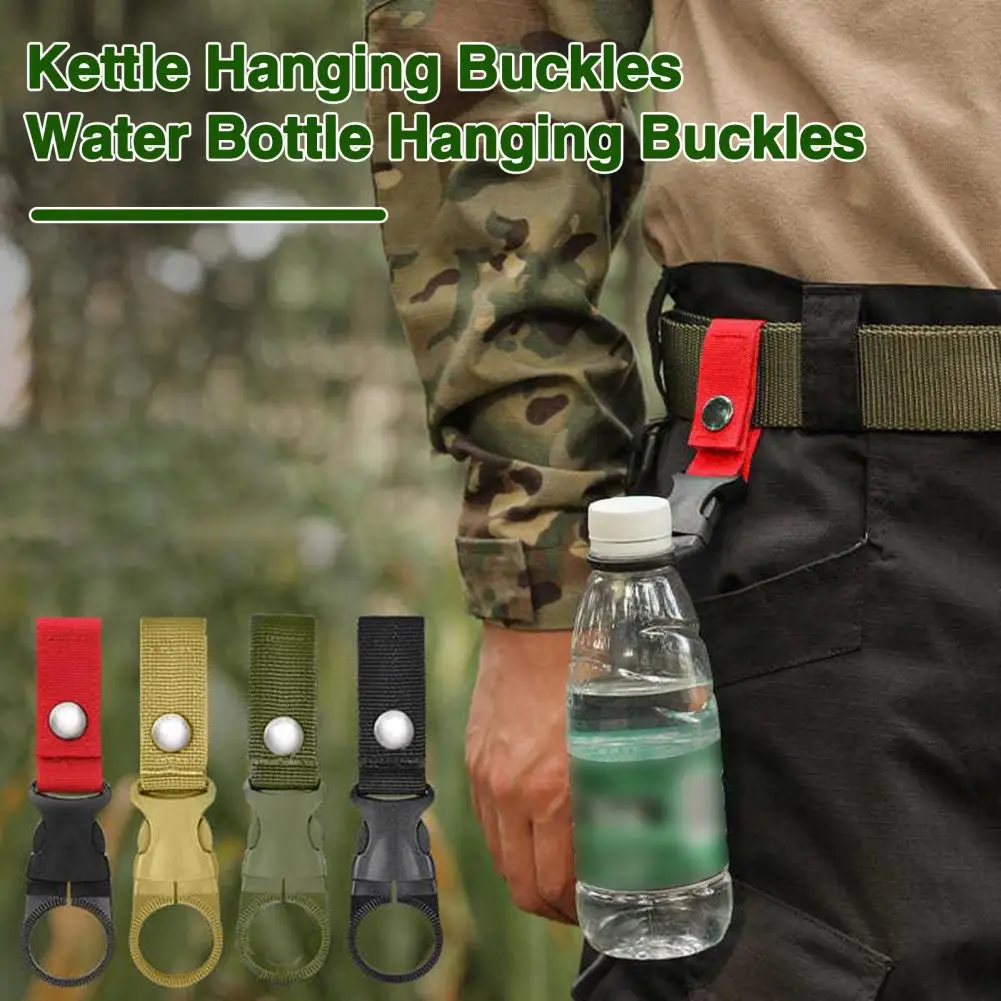 2Pcs Kettle Hanging Buckles Water Bottle Ring Holder Outdoor Camping Water Bottle Clips Backpack Belt Hanging Hook Buckle Clip