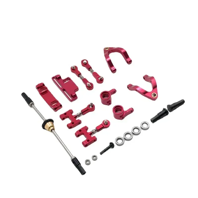 Juego de accesorios de adaptador hexagonal de copa de dirección de brazo oscilante superior inferior de Metal para piezas de actualización de coche WPL D12 1/10 RC