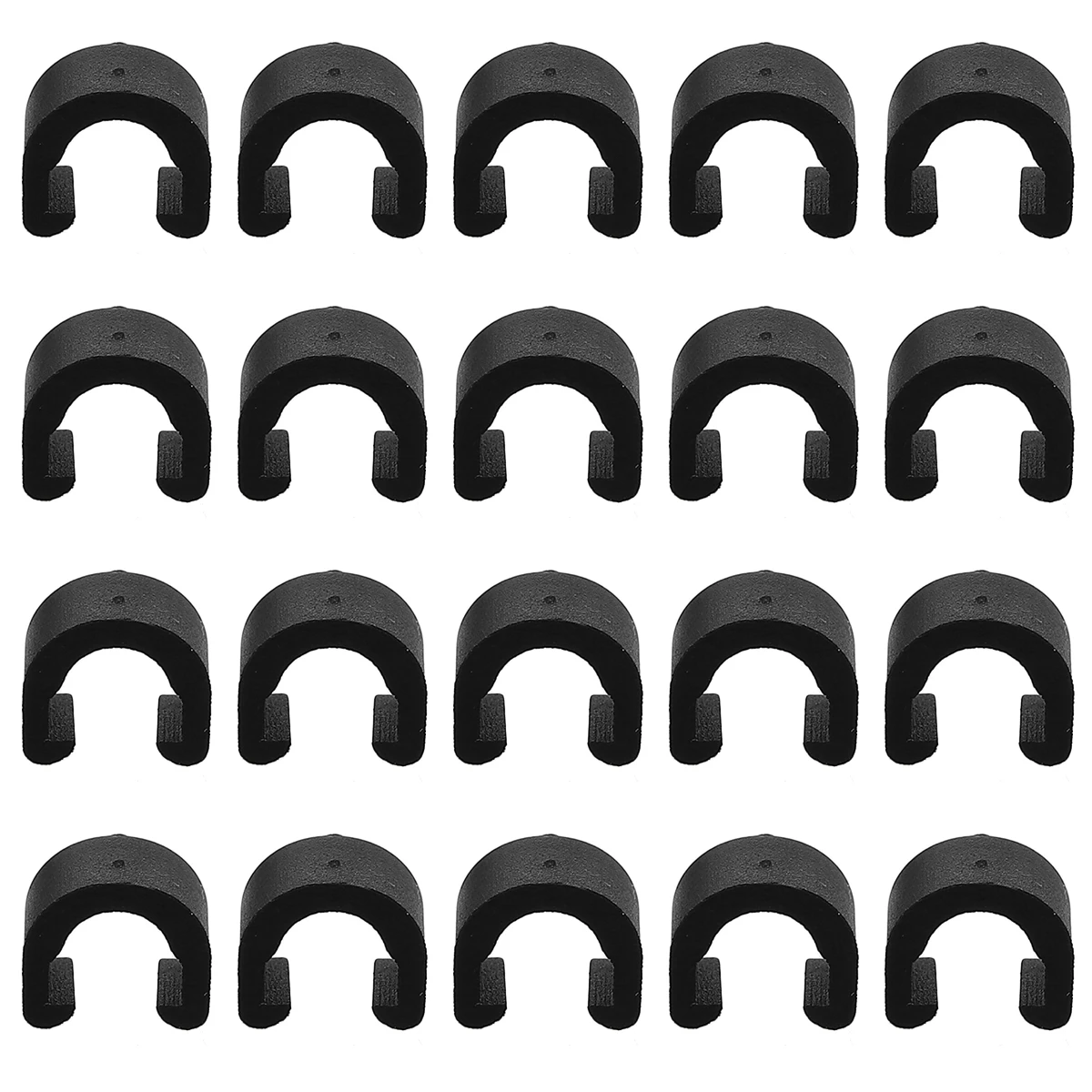 60Pcs Black C-Clip Brake Cable Housing Hose Guide Durable Plastic Clamp for Road Bike Frame Fixed Tubing Clips