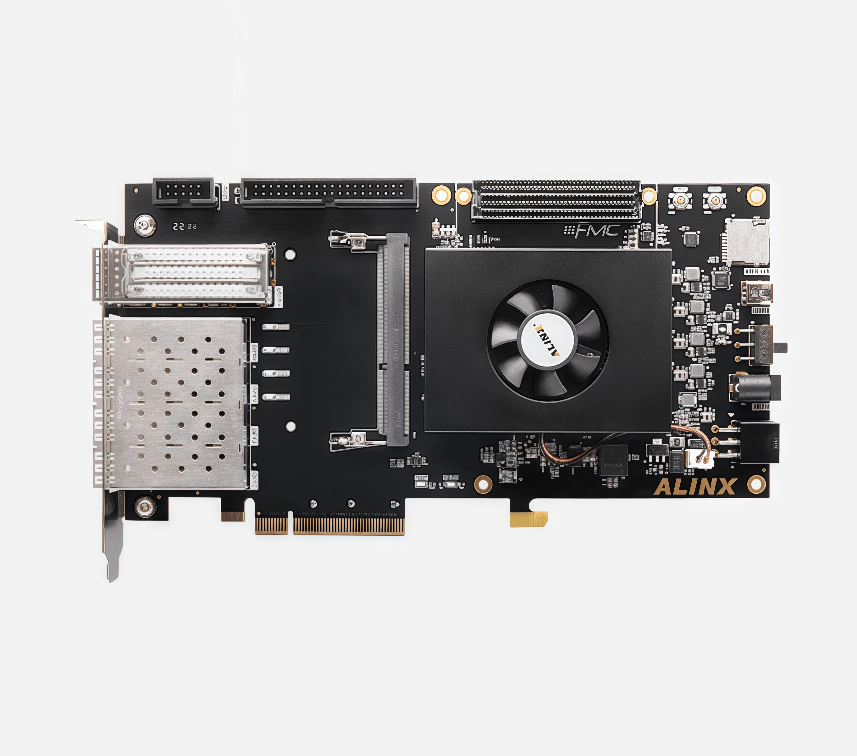 

XILINX Kintex7 Fiber PCIE FMC LPC FPGA Development Board 7K325 XC7K325 Black Gold ALINX AX7325B