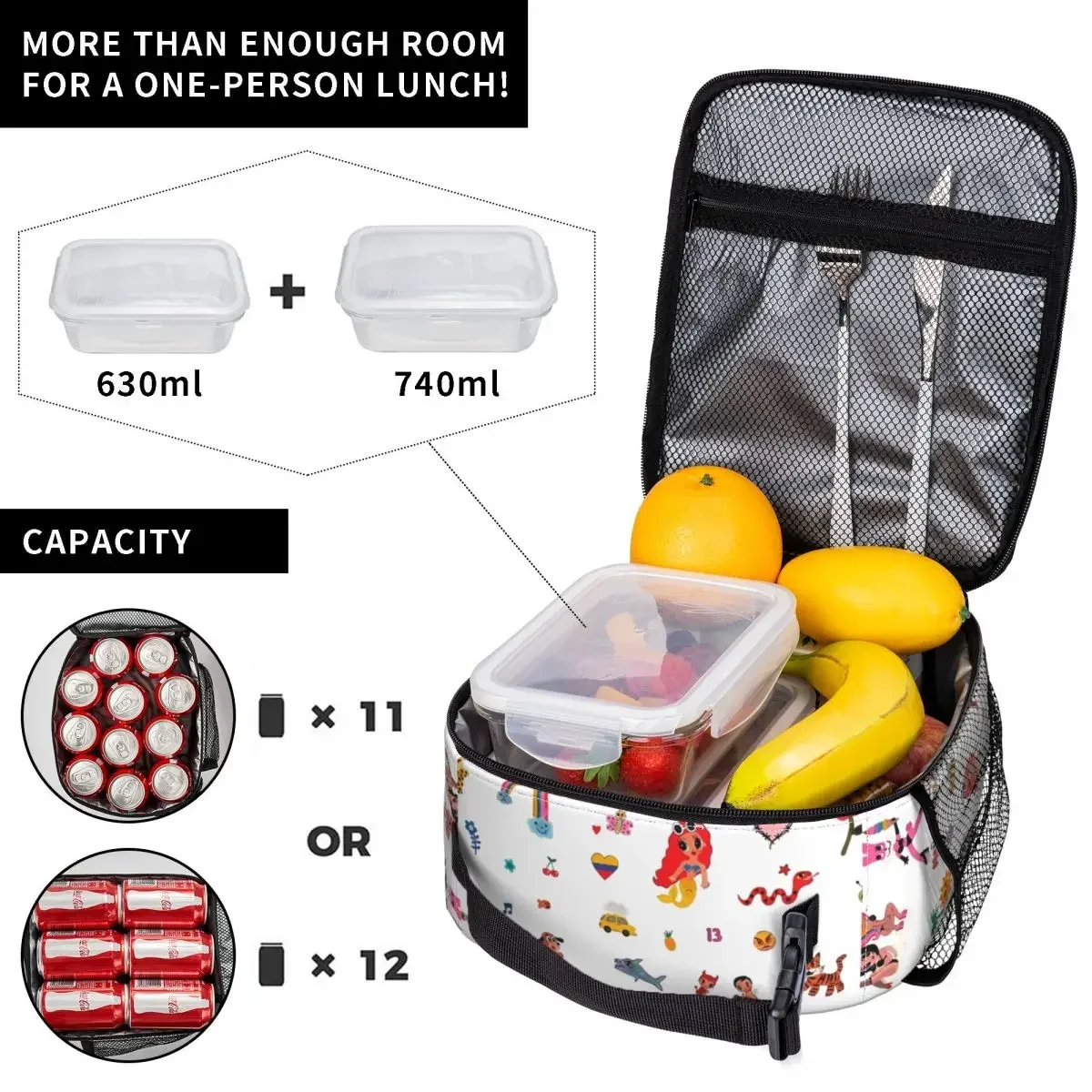 Manana Sera Bonito Karol G Merch Insulated Lunch Bags For Travel Bichota Food Box Portable Thermal Cooler Lunch Box