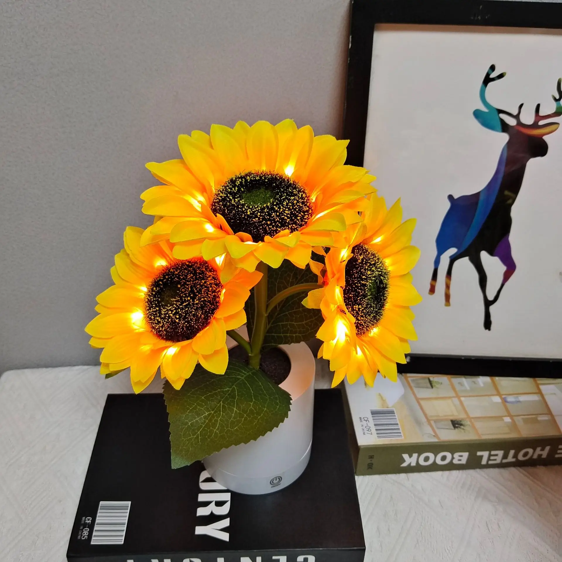 F5 Sunflower Led Night Light Besides Bedroom Lamp Table Lamp Usb Rechargeable Light Kids Gift Bedside Decorative Ambient Light