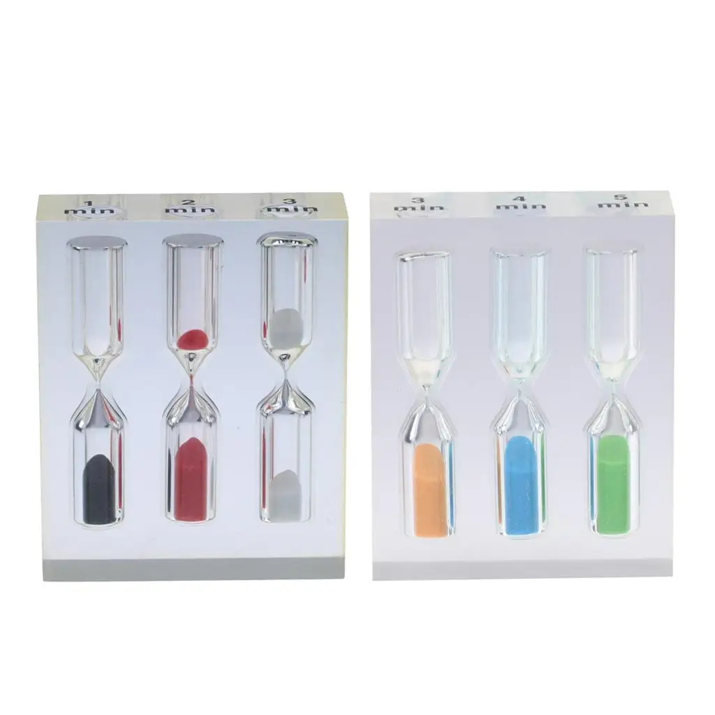 Three in One Sand Hourglass Acrylic Kitchen Clock Timing Tool Cute Home Decoration for Daily Use