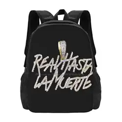 Anuel Diamonds Chain Anuel Aa Real Until Death Hot Sale Schoolbag Backpack Fashion Bags Chain Diamonds Anuel Aa Real To Death