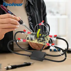 Toolour lehimleme üçüncü el aletleri 5 adet esnek modelleme yardım eller DIY elektronik tamir montaj sanat zanaat için fikstür